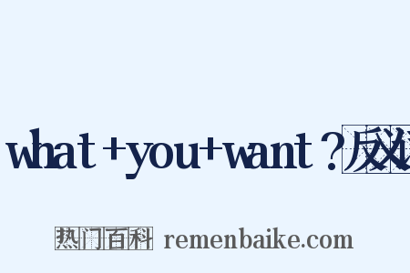 what+you+want?反义词是什么意思的图片